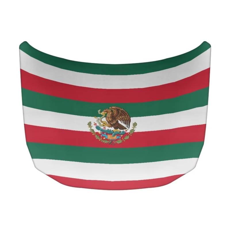 TOADDMOS Mexikanische Flagge Auto Haube Abdeckung Elastische dekorative Auto Haube Schutzhülle 39.37"x59.05" Auto Haube Abdeckung Auto Zubehör von TOADDMOS