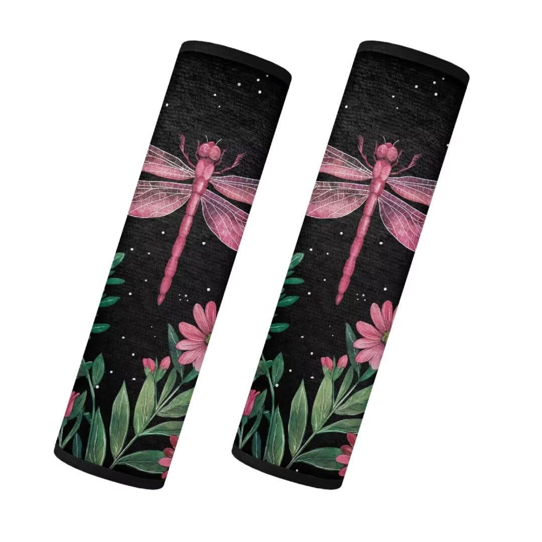 TOADDMOS Rosa Dragonfly Sicherheitsgurt Abdeckung Pad 2-Pack Daisy Anti Rutsch Autositz Schultergurt Pads Warme Auto Sicherheitsgurt Abdeckung Hilft, Sie Hals und Schulter zu schützen von TOADDMOS