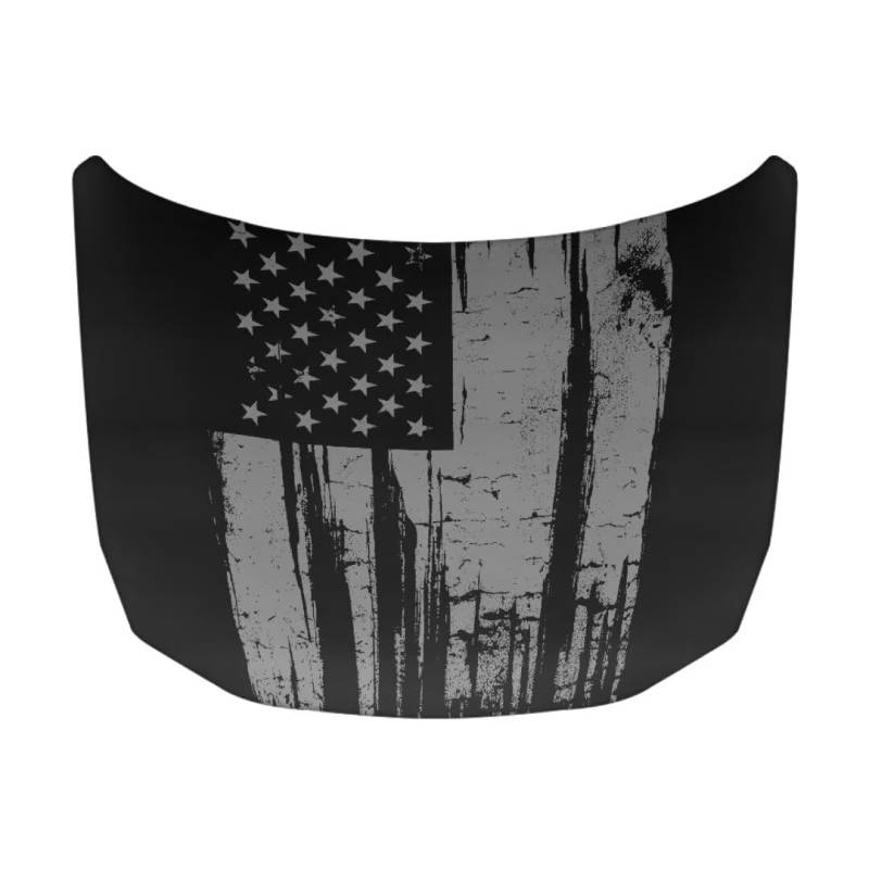 TOADDMOS Schwarze amerikanische Flagge Auto Haube Abdeckung für Auto Dekor, Patriotische Auto Haube Abdeckung 39.37"x59.05" All Season Sonnenschutz Motor Abdeckung von TOADDMOS