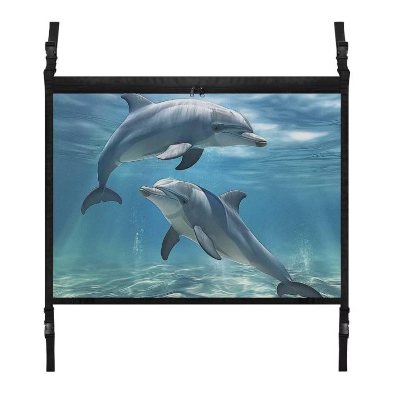 TOADDMOS Sea Delphins Auto Decke Cargo Net Tasche 31.69x24.02 IN Car Storage Net Hanging Net Lagerung, Auto Camping Zubehör von TOADDMOS