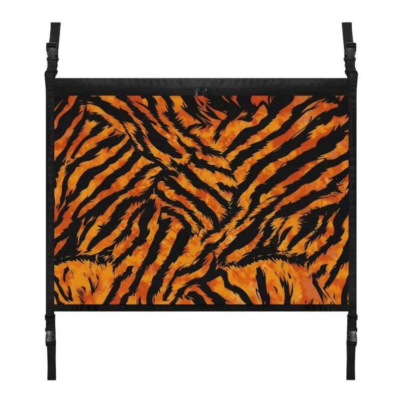 TOADDMOS Tiger Streifen Auto Decke Cargo Net für SUV Cargo Net für Innen Auto Dach 31.69"x24.02" Auto Net Organizer, Auto Dach Zubehör von TOADDMOS