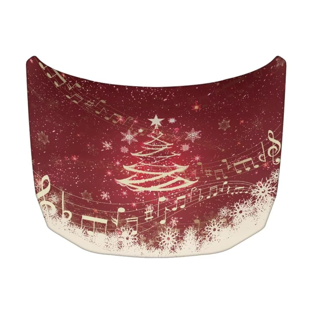 TOADDMOS Weihnachten Gold Starlight Tree Auto Hood Cover Musik Note 39.37x59.05 IN Front Cover für Auto Hood Schutzhülle, Entfernen von TOADDMOS