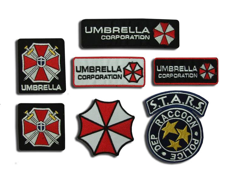 Evil Umbrella Corporation Costume Cosplay Fancy Kleid Eisen auf Patch – Set of 7 Stickerei-Abzeichen von TOFOW