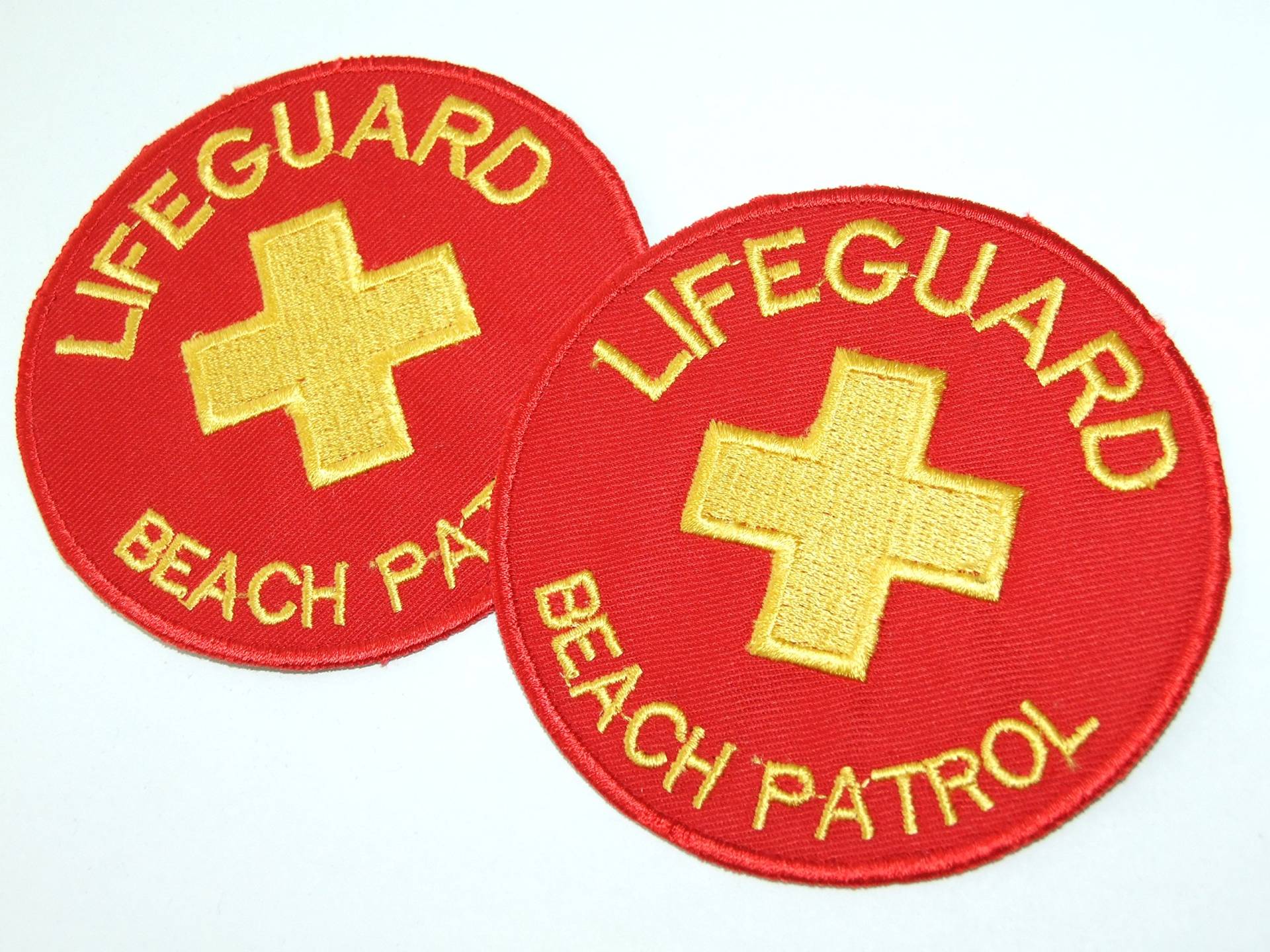 Lifeguard Beach Patrol Baywatch – 2 große Patches – Eisen auf von TOFOW