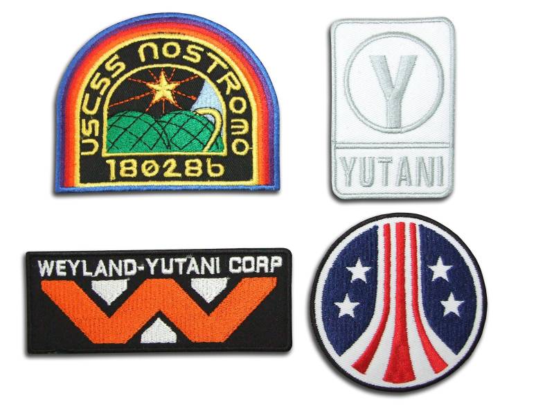 TOFOW Alien Movie Sulaco Weyland Nostromo USCM Colonial Marines Eagle Crew [4 Patch Set] AL03 Bügelbild Aufnäher Applikation Emblem von TOFOW