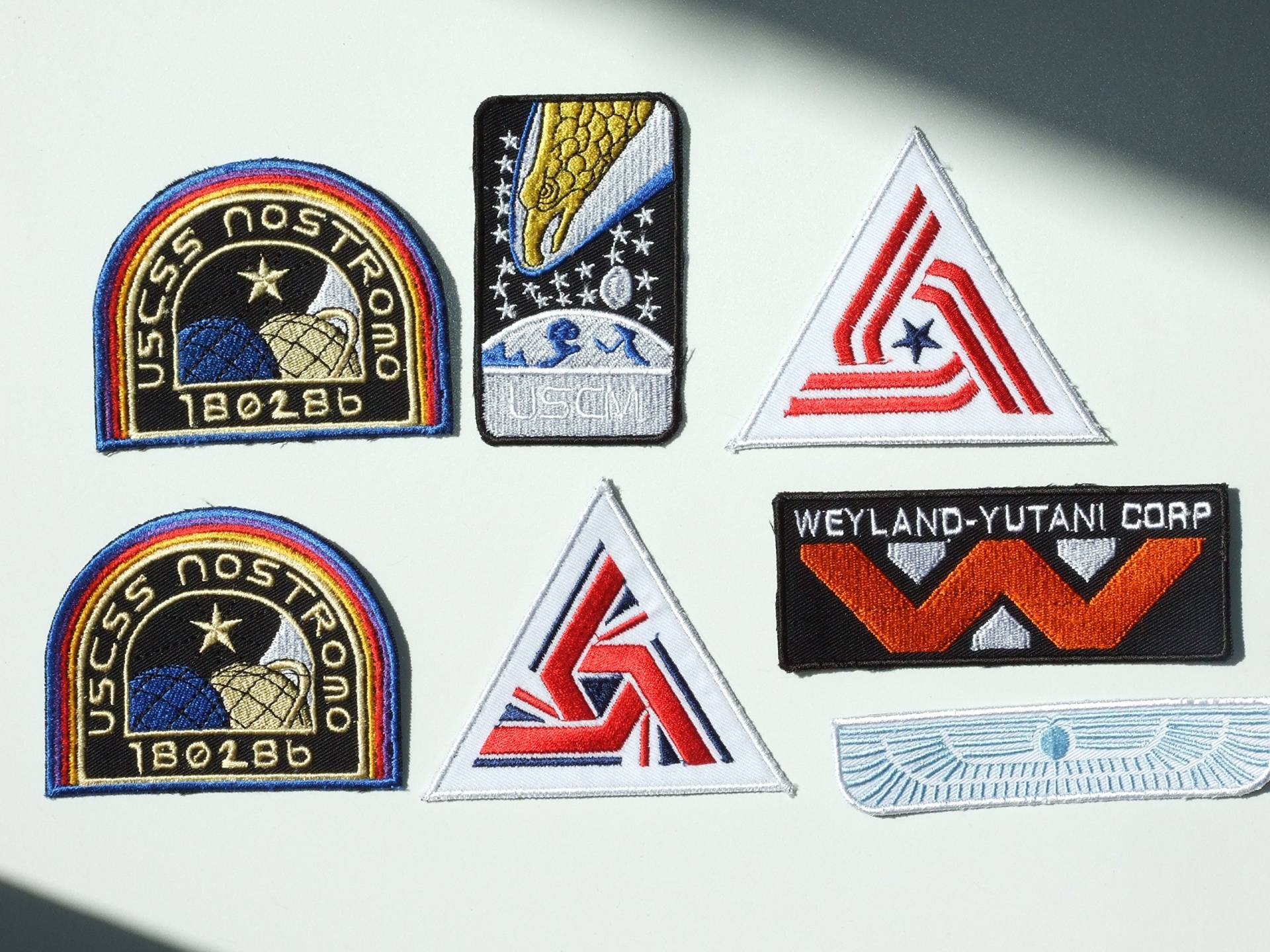 TOFOW Alien Movie Weyland Nostromo USCM Colonial Marines Eagle Crew [7 Patch Set] Bügelbild Aufnäher Applikation Emblem von TOFOW