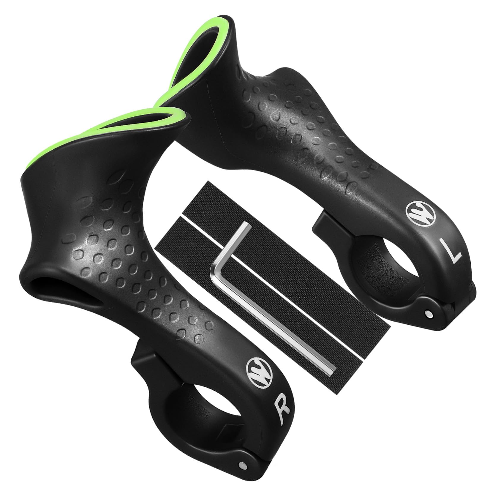 TOGEVAL 1 Paar Fluoreszierender Handgriff Lenkerenden Ergonomische Fahrradlenkergriffe Griff Für Fahrradtrainer Bullhorn-lenker Lenkergriffe Für Fahrräder Lenkerendstopfen Black Pa-nylon von TOGEVAL