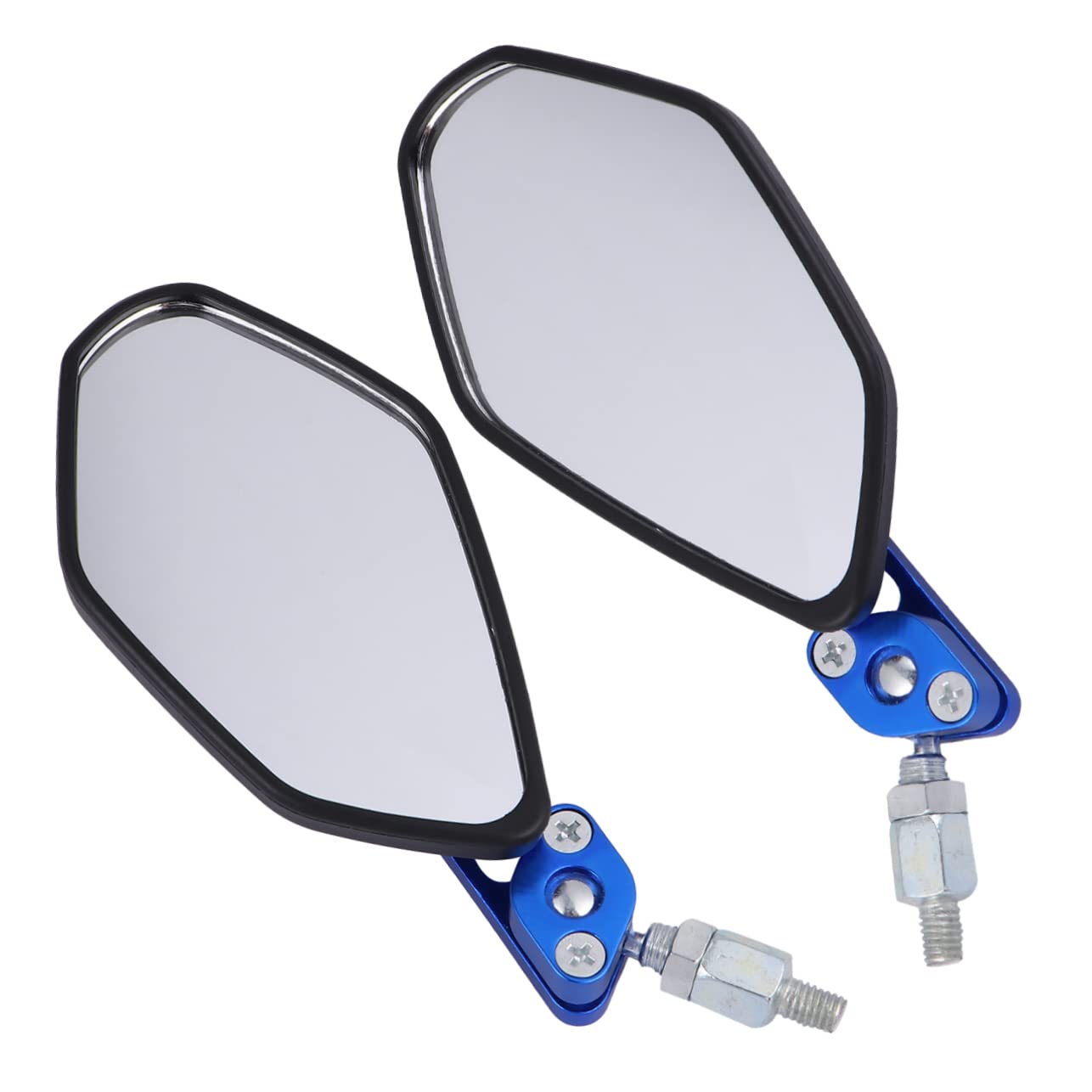 TOGEVAL 1 Paar Spiegel Rückspiegel Scooter Lenkerspiegel verstellbarer Rückspiegel Seitenspiegel motorcycle mirrors motorradzubehör -Rückspiegel 360° drehbarer Rückspiegel Blue von TOGEVAL