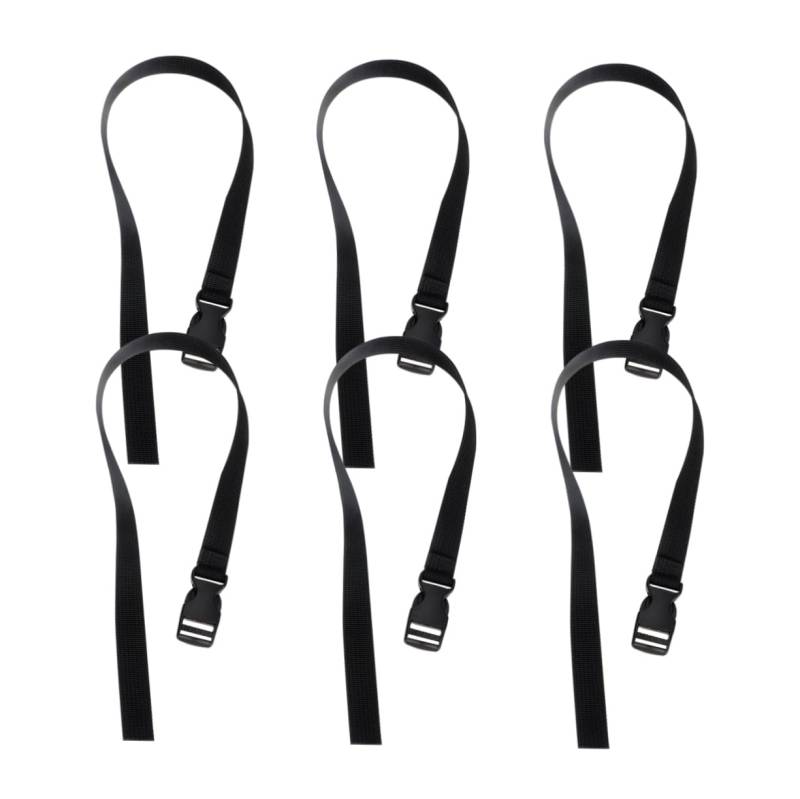 TOGEVAL 10 STK verstellbare Träger gurtstopper gurtschoner Luggage Straps tresorgürtel kofferanhänger gepäckanhänger Gepäckbänder Druckknopf Kippschalter Packgurte Schnallenriemen Black von TOGEVAL