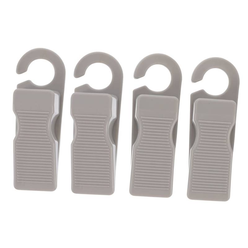 TOGEVAL 4 Stück Schlagfreier Türstopper Schwerlast-türstopper Türzugstopper Auto Tragbar Intelligentes Türschloss Sockelleiste Netz Garage Türsiegel Klare Türgriffe Türstopper-set Pvc Grey von TOGEVAL