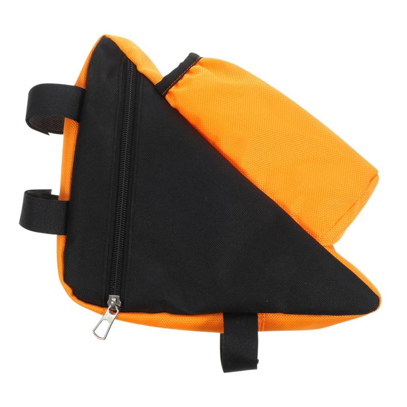 TOGEVAL Fahrradtasche Handytasche Fahrrad Reisetasche Fahrradsatteltasche Wasserdicht Taschen Fahrrad Fronttasche Fahrrad Gepäckträgertasche Fahrradkorb Vorne Oxford-Stoff Orange von TOGEVAL