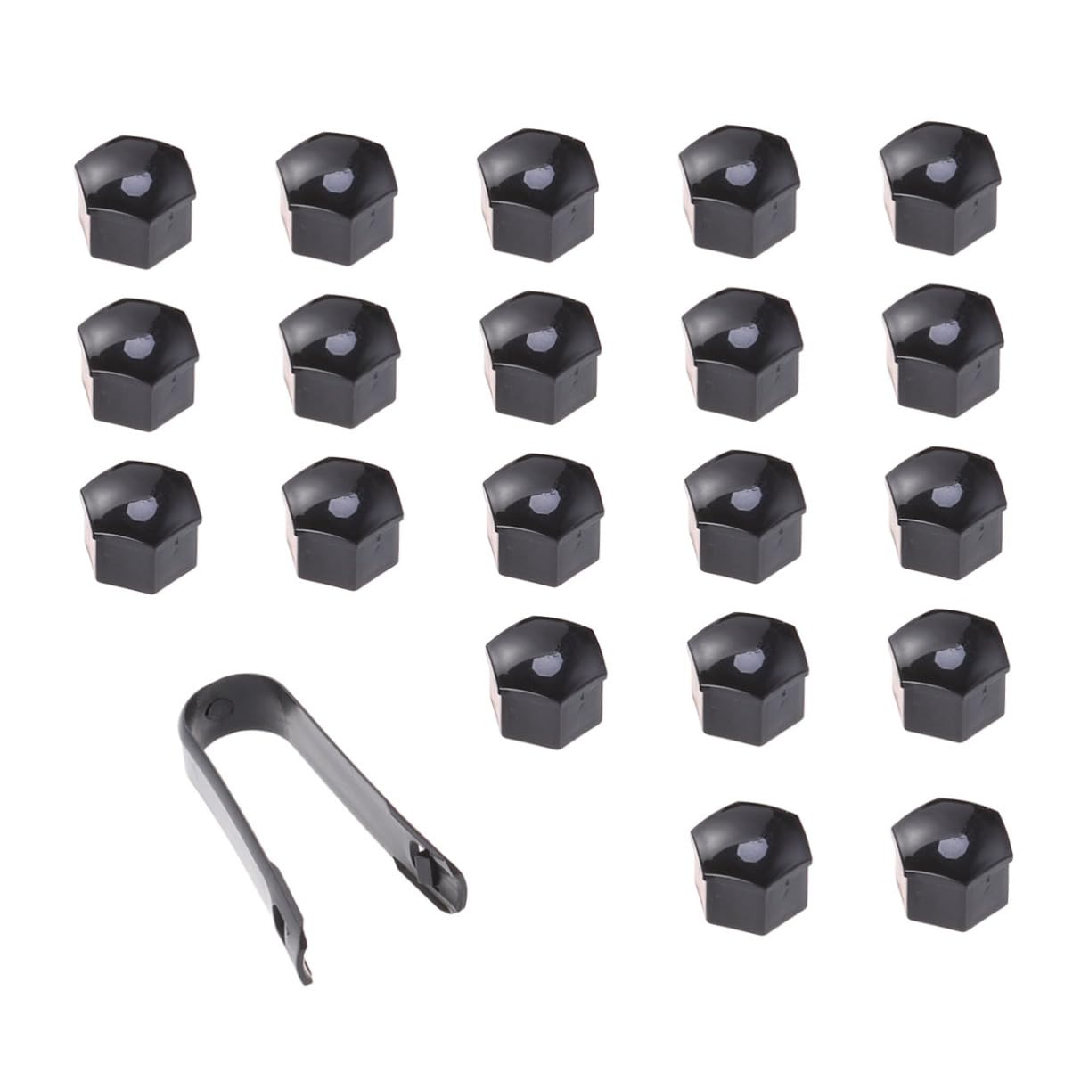 TOKIDNY 21 1 Sechskant Radmutternabdeckungen Schraubenschutzkappen 17 Mm Mit Clips Schwarz Universelle Schraubenkappen Für Auto Und Ideal Für Radschrauben Und Ventilkappen von TOKIDNY