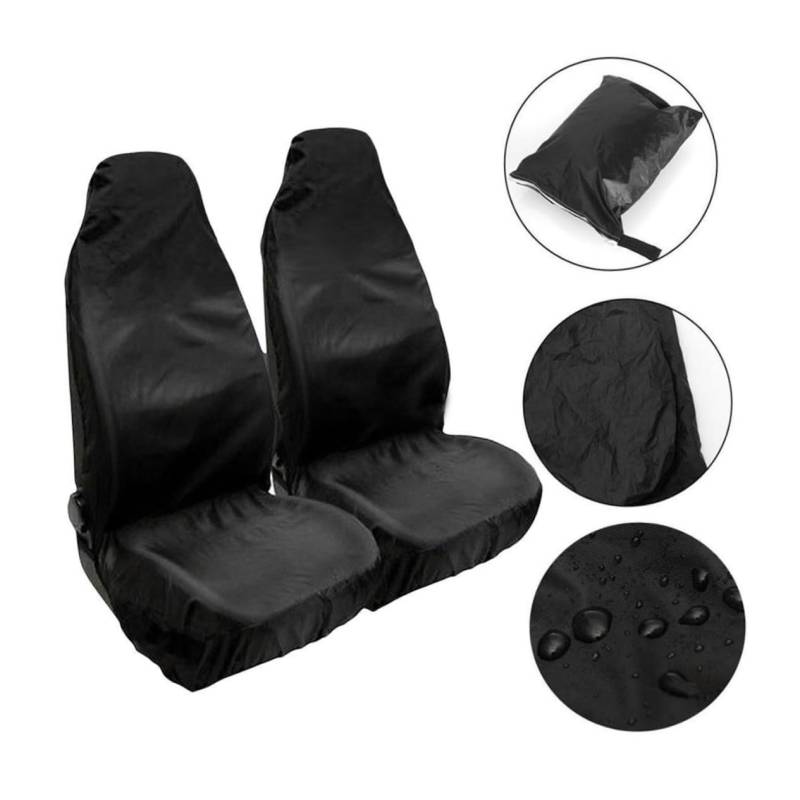 TOKIDNY 2st Autositzschutz Autositzbezüge Auto Kissen Sitz Schwarze Sitzbezüge Für Autos Autositzkissen Autositzbezug Wasserdicht Autositzüberzug Black von TOKIDNY