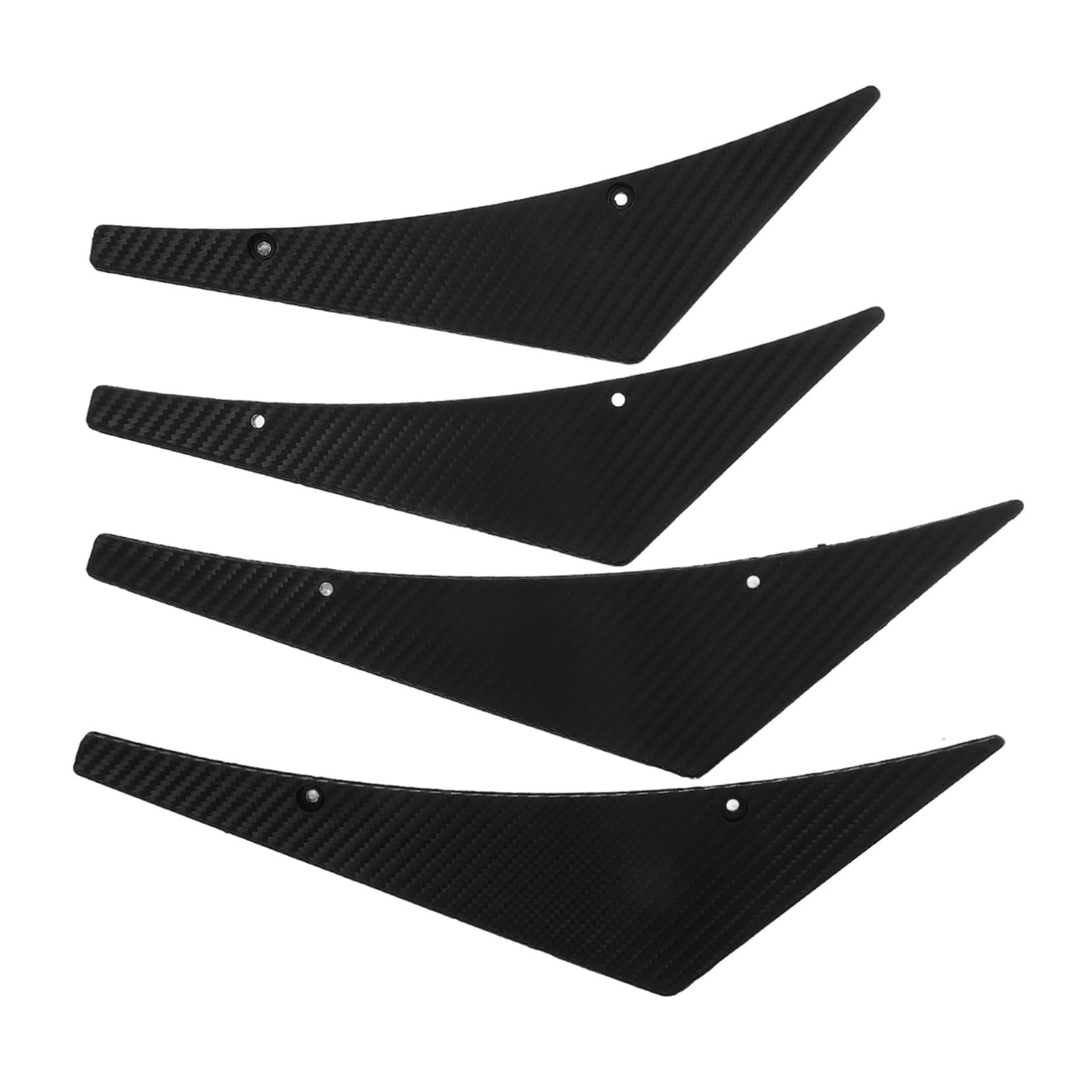 TOKIDNY 4 Stück Dekoratives Windmesser Auto Frontspoiler Auto-Spoiler-Canards-Kit Außenflossen für Autos Cooles Autozubehör Autospoiler Auto-Exterieur-Zubehör ABS-Kunststoff Black von TOKIDNY