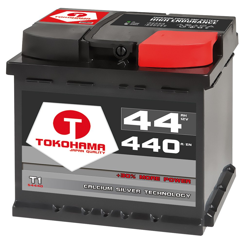 Tokohama T1-54440 Autobatterie 12V 44AH 440A/EN ersetzt 45Ah 46Ah 47Ah Starterbatterie von T TOKOHAMA JAPAN QUALITY