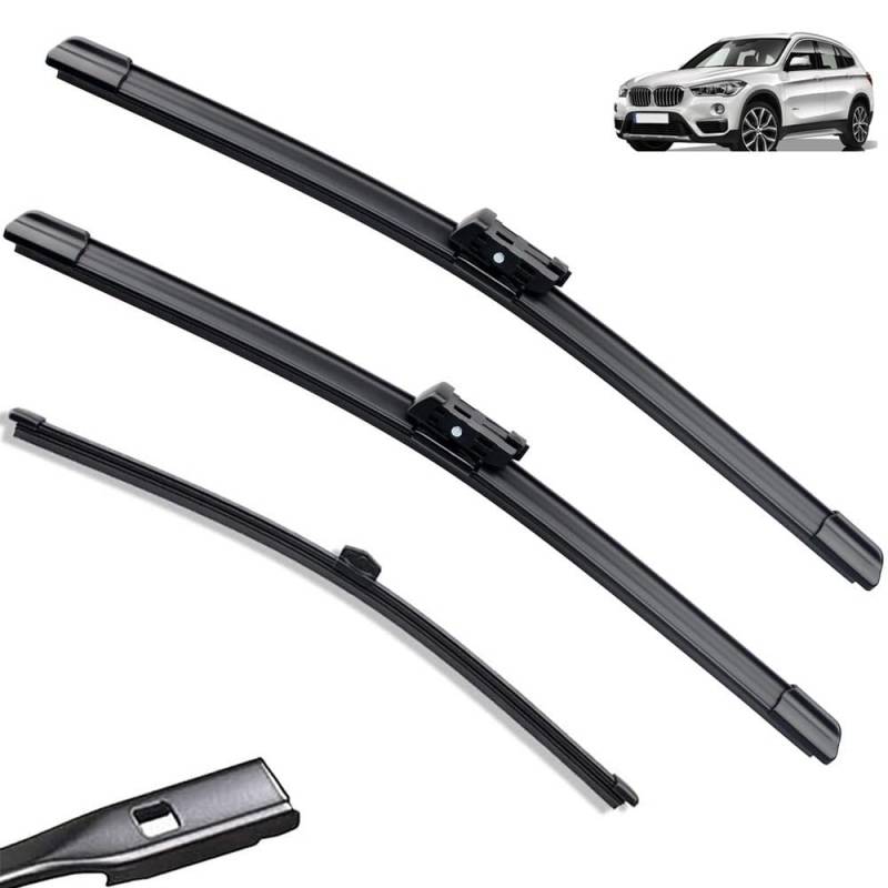 Fahrzeugwischer 3 teile/satz Vorne Hinten Windschutzscheibe Wischerblätter Set Kit for BMW X1 F48 2020 2019 2018 2017 2016 2015 26 "16" 14" Allwetterwischer von TOLUXY