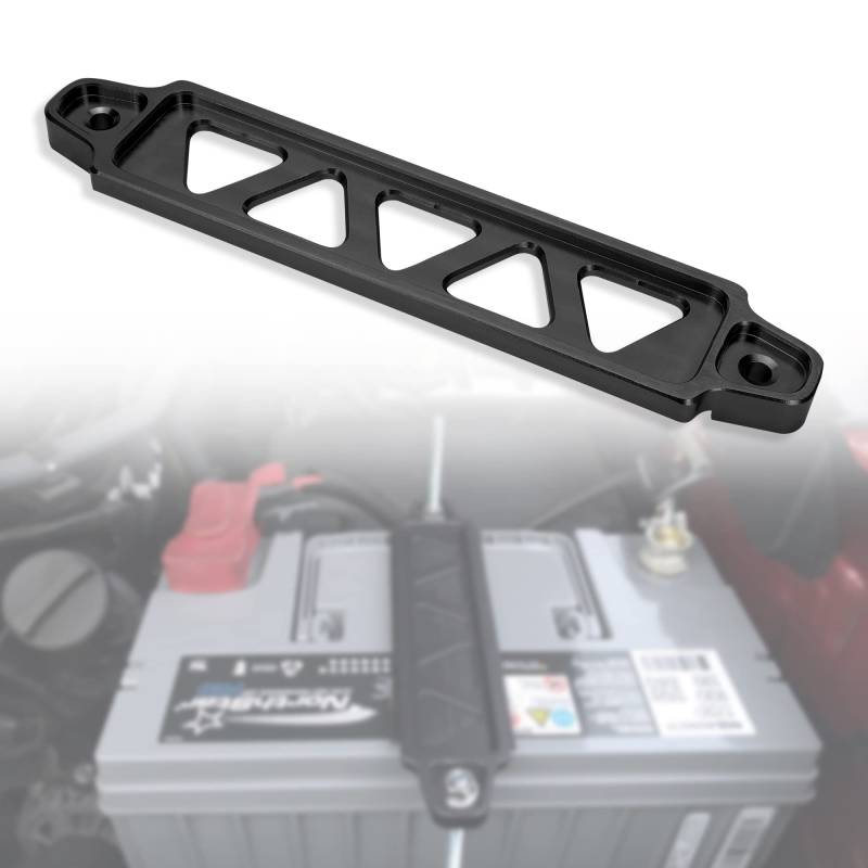 TOMALL Batterie Tie Down Halterung für Auto Aluminiumlegierung Batteriehalterung Halterung Hold Lock Zubehör für Honda Civic Acura (Schwarz) von TOMALL