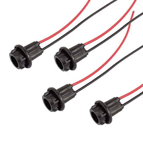 TOMALL T10 W5W 194 LED Glühbirnen Steckdosen Vorverdrahteter Stecker (4er Pack) von TOMALL