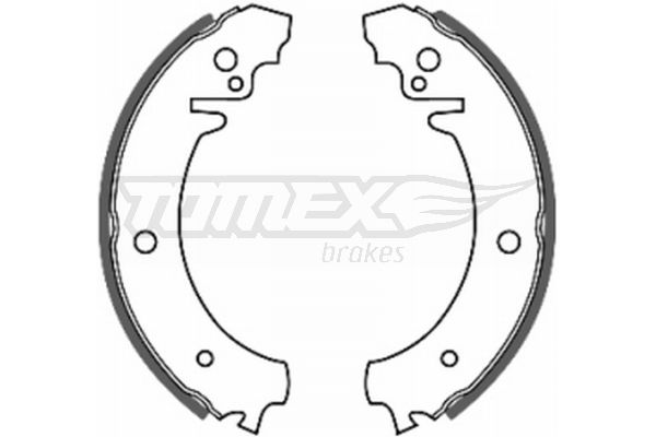 Bremsbackensatz Hinterachse TOMEX Brakes TX 20-11 von TOMEX Brakes