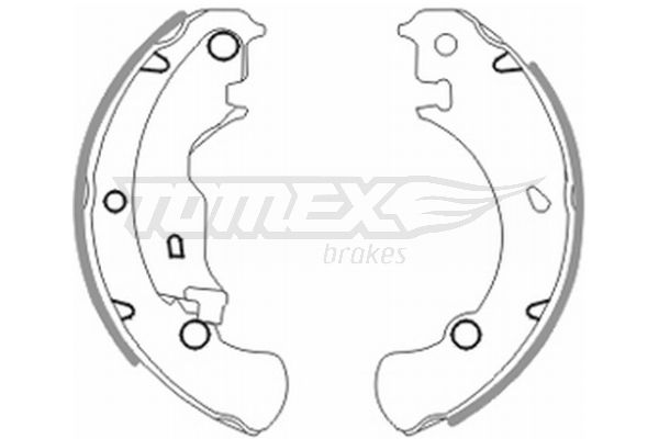 Bremsbackensatz Hinterachse TOMEX Brakes TX 20-42 von TOMEX Brakes