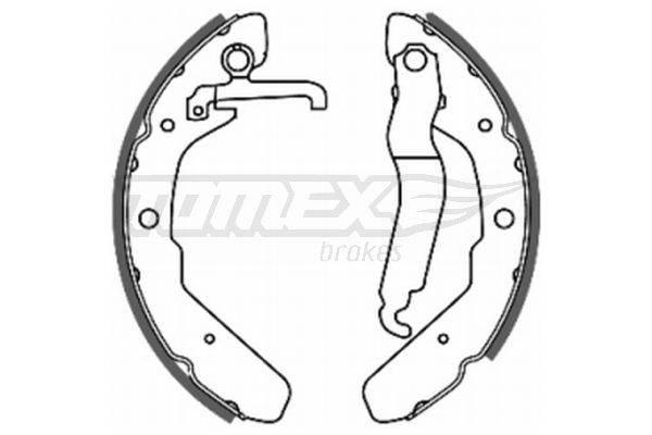 Bremsbackensatz Hinterachse TOMEX Brakes TX 20-48 von TOMEX Brakes