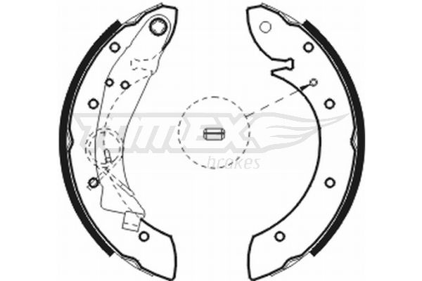 Bremsbackensatz Hinterachse TOMEX Brakes TX 20-75 von TOMEX Brakes