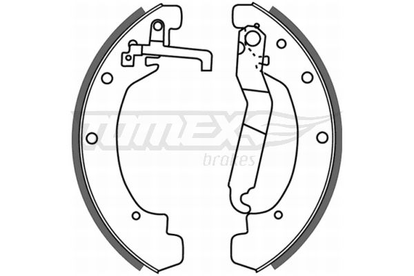 Bremsbackensatz Hinterachse TOMEX Brakes TX 21-12 von TOMEX Brakes