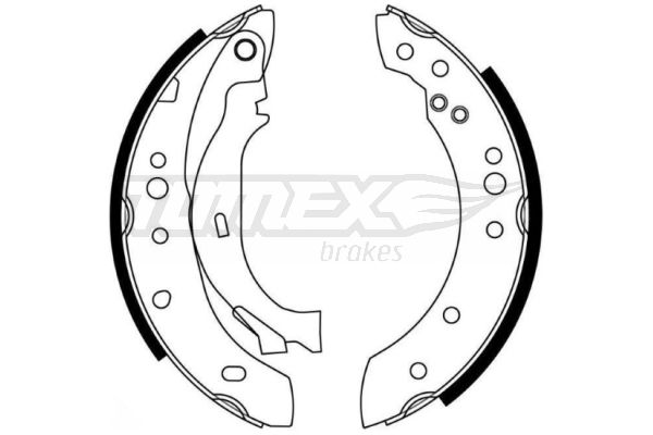 Bremsbackensatz Hinterachse TOMEX Brakes TX 21-27 von TOMEX Brakes