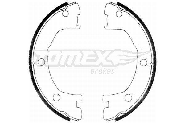 Bremsbackensatz Hinterachse TOMEX Brakes TX 21-41 von TOMEX Brakes