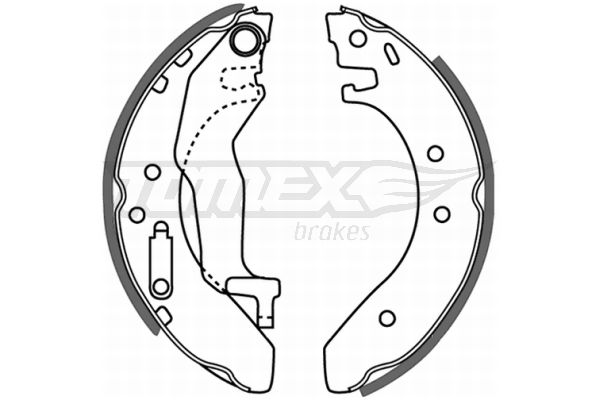 Bremsbackensatz Hinterachse TOMEX Brakes TX 21-54 von TOMEX Brakes