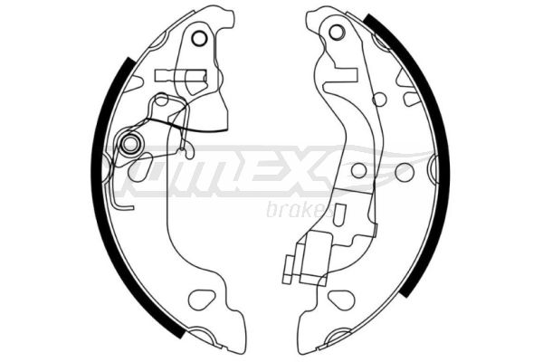 Bremsbackensatz Hinterachse TOMEX Brakes TX 21-58 von TOMEX Brakes