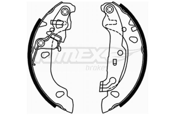 Bremsbackensatz Hinterachse TOMEX Brakes TX 21-71 von TOMEX Brakes