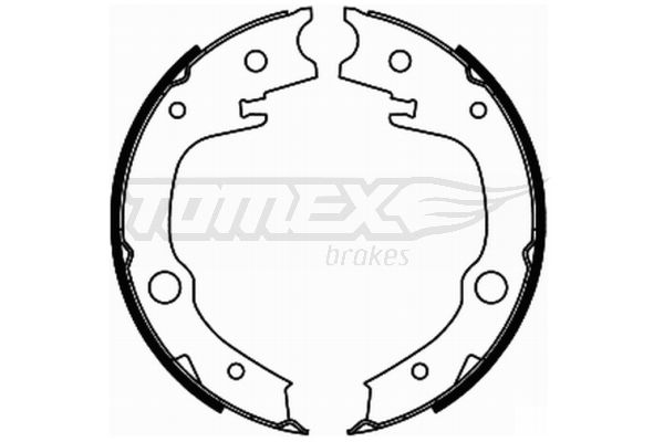 Bremsbackensatz Hinterachse TOMEX Brakes TX 21-86 von TOMEX Brakes