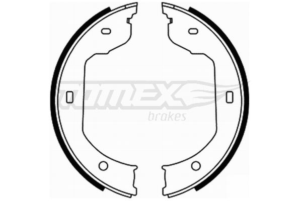 Bremsbackensatz Hinterachse TOMEX Brakes TX 21-90 von TOMEX Brakes