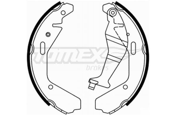 Bremsbackensatz Hinterachse TOMEX Brakes TX 21-94 von TOMEX Brakes