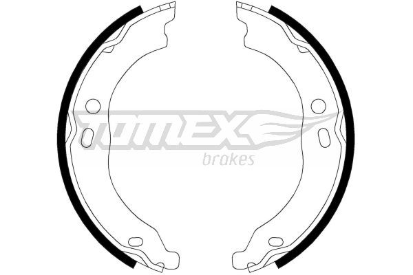 Bremsbackensatz Hinterachse TOMEX Brakes TX 21-99 von TOMEX Brakes