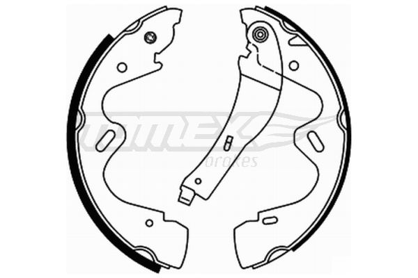 Bremsbackensatz Hinterachse TOMEX Brakes TX 22-01 von TOMEX Brakes