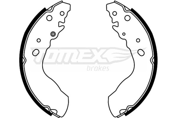 Bremsbackensatz Hinterachse TOMEX Brakes TX 22-03 von TOMEX Brakes