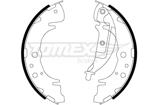 Bremsbackensatz Hinterachse TOMEX Brakes TX 22-06 von TOMEX Brakes