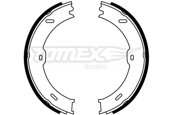 Bremsbackensatz Hinterachse TOMEX Brakes TX 22-13 von TOMEX Brakes