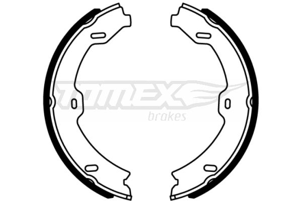 Bremsbackensatz Hinterachse TOMEX Brakes TX 22-14 von TOMEX Brakes