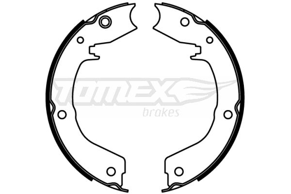 Bremsbackensatz Hinterachse TOMEX Brakes TX 22-19 von TOMEX Brakes