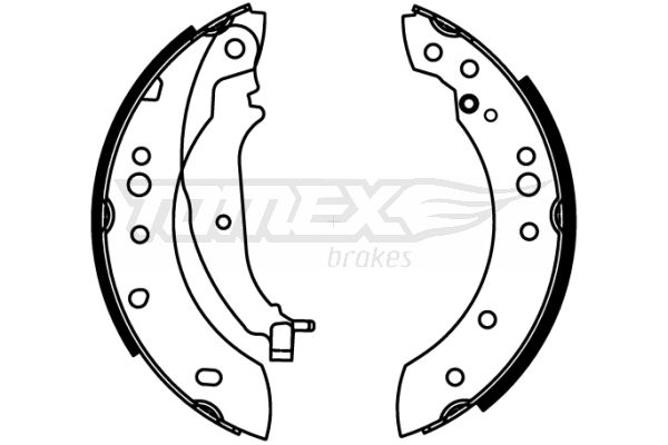 Bremsbackensatz Hinterachse TOMEX Brakes TX 22-21 von TOMEX Brakes