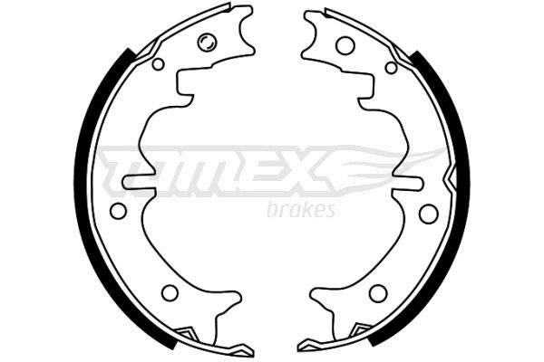 Bremsbackensatz Hinterachse TOMEX Brakes TX 22-29 von TOMEX Brakes