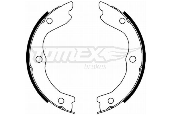 Bremsbackensatz Hinterachse TOMEX Brakes TX 22-30 von TOMEX Brakes