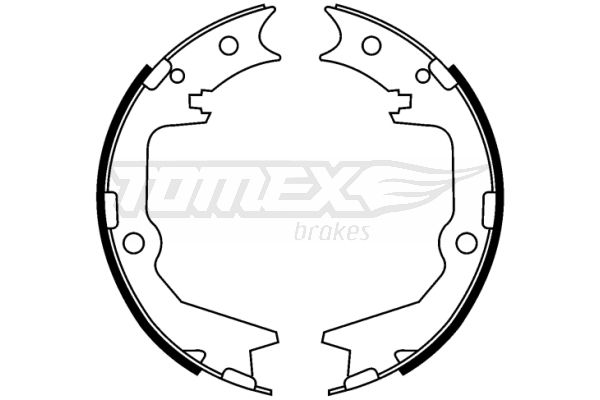 Bremsbackensatz Hinterachse TOMEX Brakes TX 22-39 von TOMEX Brakes