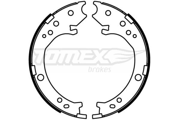 Bremsbackensatz Hinterachse TOMEX Brakes TX 22-51 von TOMEX Brakes