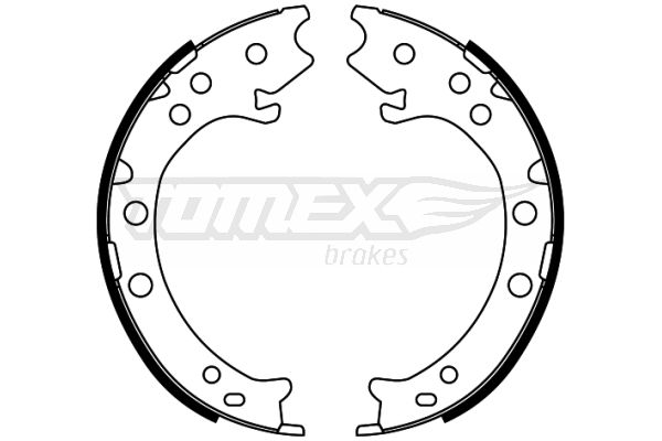 Bremsbackensatz Hinterachse TOMEX Brakes TX 22-52 von TOMEX Brakes