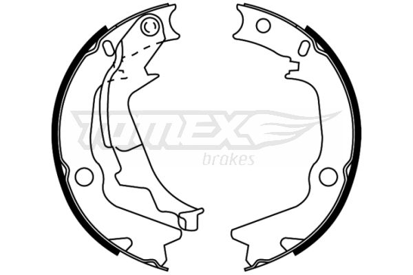 Bremsbackensatz Hinterachse TOMEX Brakes TX 22-53 von TOMEX Brakes