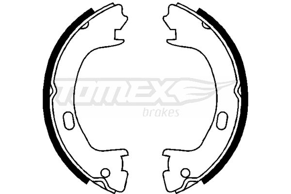 Bremsbackensatz Hinterachse TOMEX Brakes TX 22-71 von TOMEX Brakes